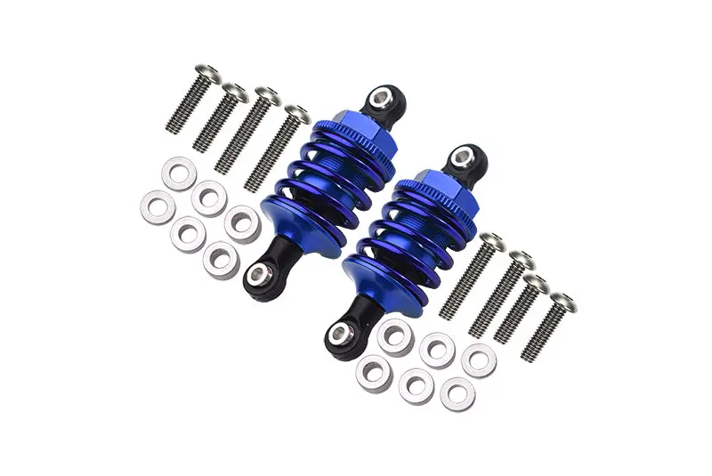 Aluminum Front Or Rear Spring Dampers (47Mm) For 1:10 R/C Cars - 1Pr Set Blue 1