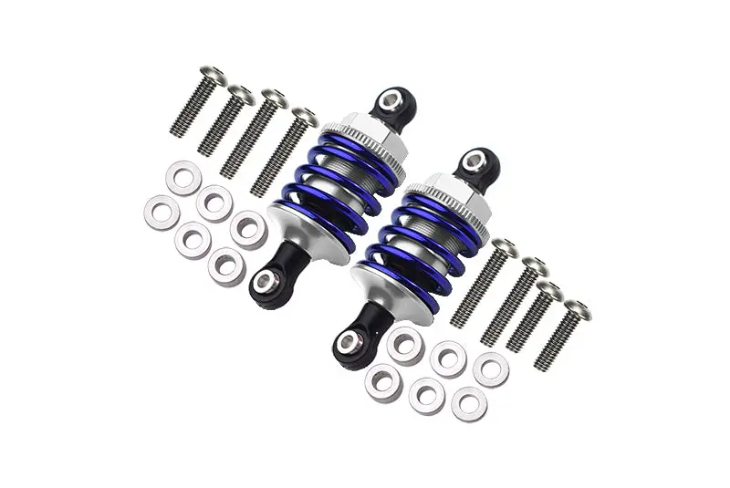 Aluminum Front Or Rear Spring Dampers (47Mm) For 1:10 R/C Cars - 1Pr Set Silver 1