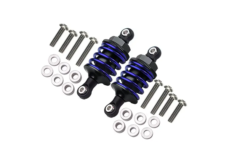 Aluminum Front Or Rear Spring Dampers (53Mm) For 1:10 R/C Cars - 1Pr Set Black 1