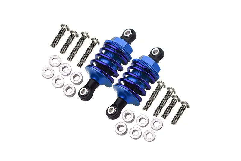 Aluminum Front Or Rear Spring Dampers (53Mm) For 1:10 R/C Cars - 1Pr Set Blue 1
