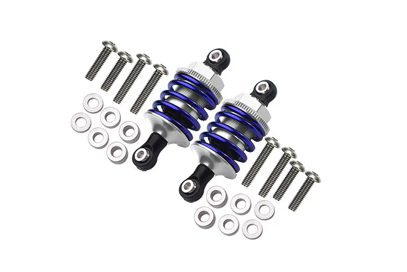 Aluminum Front Or Rear Spring Dampers (53Mm) For 1:10 R/C Cars - 1Pr Set Silver 1