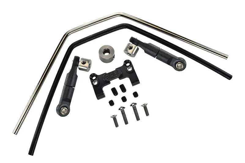 Aluminum Front Or Rear Sway Bar Mount With Linkage And Wire For Traxxas 1/8 4Wd Sledge Monster Truck 95076-4 - 15Pc Set Black 1