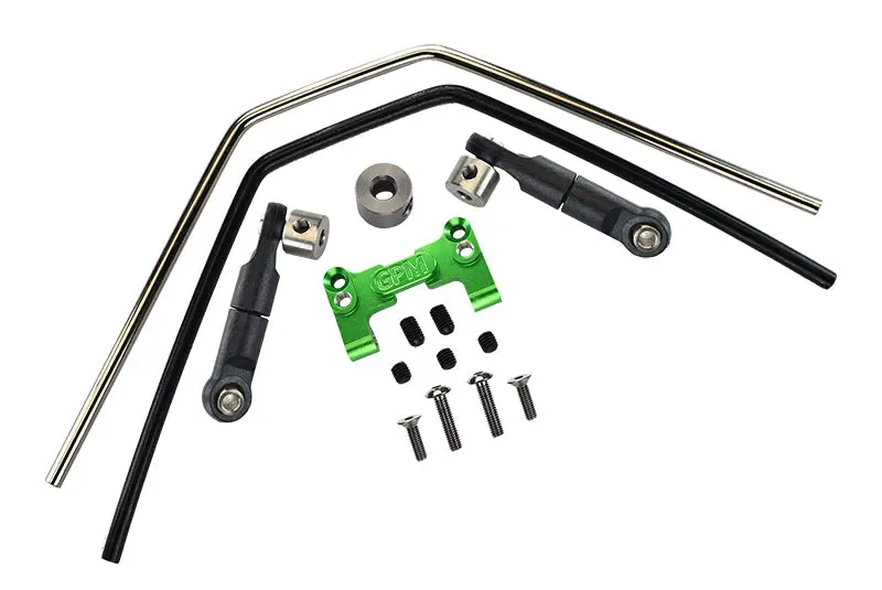 Aluminum Front Or Rear Sway Bar Mount With Linkage And Wire For Traxxas 1/8 4Wd Sledge Monster Truck 95076-4 - 15Pc Set Green 1