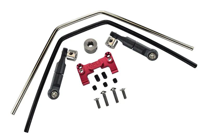 Aluminum Front Or Rear Sway Bar Mount With Linkage And Wire For Traxxas 1/8 4Wd Sledge Monster Truck 95076-4 - 15Pc Set Red 1