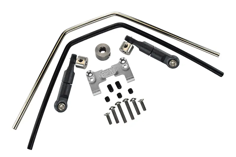 Aluminum Front Or Rear Sway Bar Mount With Linkage And Wire For Traxxas 1/8 4Wd Sledge Monster Truck 95076-4 - 15Pc Set Silver 1