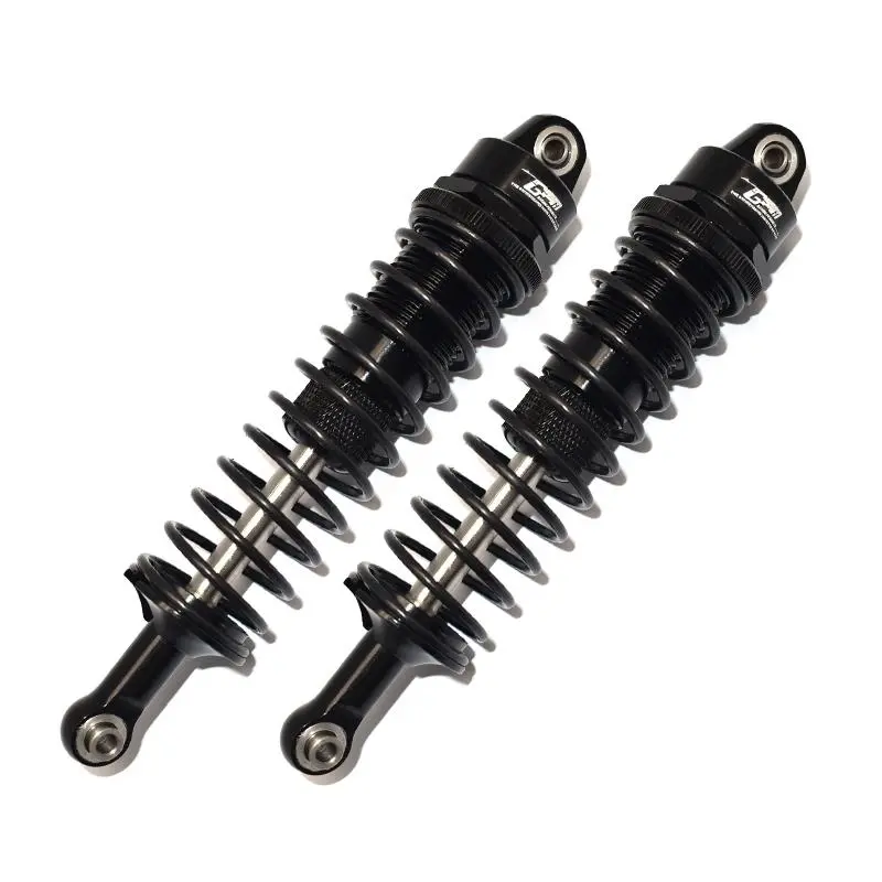 Aluminum Front Or Rear Thickened Spring Dampers 145Mm For Axial 1/6 Scx6 Jeep Jlu Wrangler Axi05000 - 2Pc Set Black 1