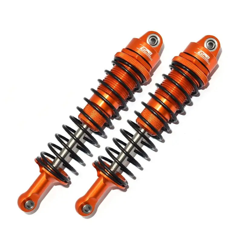 Aluminum Front Or Rear Thickened Spring Dampers 145Mm For Axial 1/6 Scx6 Jeep Jlu Wrangler Axi05000 - 2Pc Set Orange 1