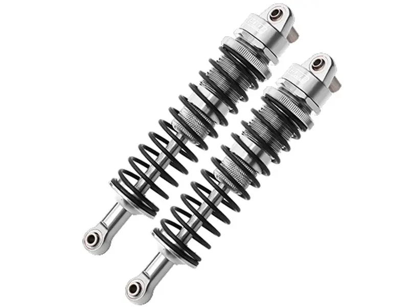 Aluminum Front Or Rear Thickened Spring Dampers 145Mm For Axial 1/6 Scx6 Jeep Jlu Wrangler Axi05000 - 2Pc Set Silver 1
