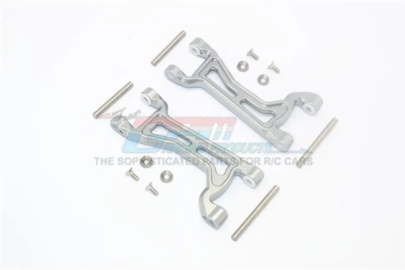 Aluminum Front Or Rear Upper Arms For Traxxas 1:10 Maxx 4Wd Monster Truck-89076-4 / 1:8 4Wd Maxx Slash 6S Brushless Short Course Truck-102076-4 Upgrades - Gray Silver 1