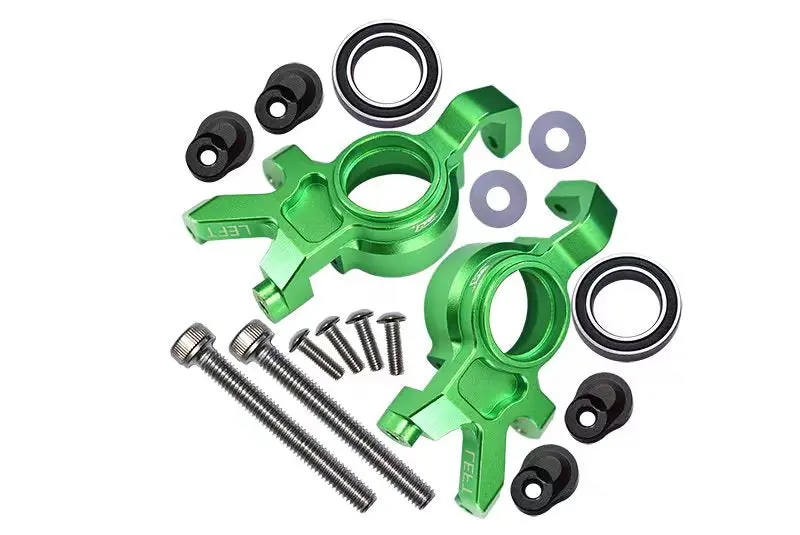 Aluminum Front Oversized Knuckle Arm For Traxxas 1:5 X Maxx 6S / X Maxx 8S / Xrt 8S Monster Truck Upgrades - 16Pc Set Green 1
