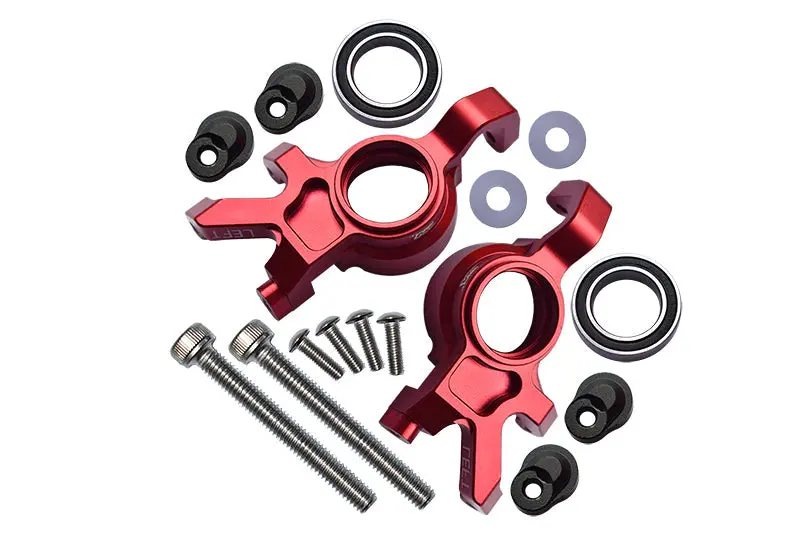 Aluminum Front Oversized Knuckle Arm For Traxxas 1:5 X Maxx 6S / X Maxx 8S / Xrt 8S Monster Truck Upgrades - 16Pc Set Red 1