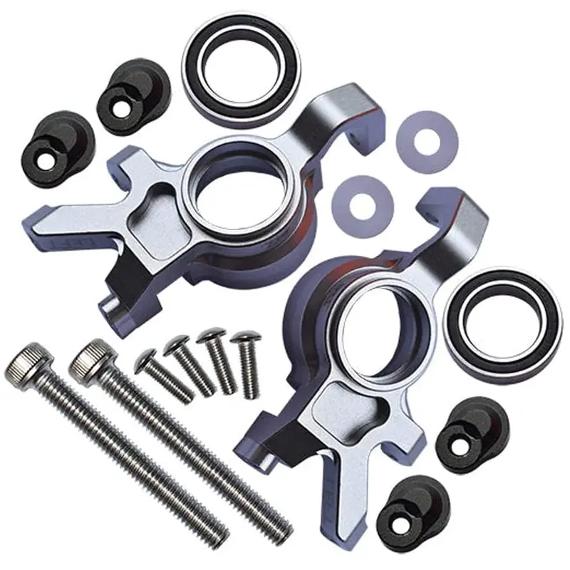 Aluminum Front Oversized Knuckle Arm For Traxxas 1:5 X Maxx 6S / X Maxx 8S / Xrt 8S Monster Truck Upgrades - Gray Silver 1