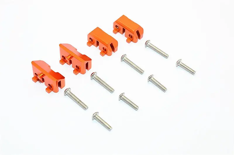 Aluminum Front & Rear Completed Servos Mount - 2Prs Set Orange 1