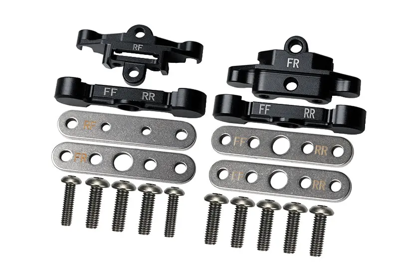 Aluminum Front + Rear Lower Arm Tie Bar Mount For Traxxas 1:10 4Wd Maxx 89076-4 / 4Wd Maxx With Widemaxx 89086-4 / 1:8 4Wd Maxx Slash 6S 102076-4 Upgrades - Black 1