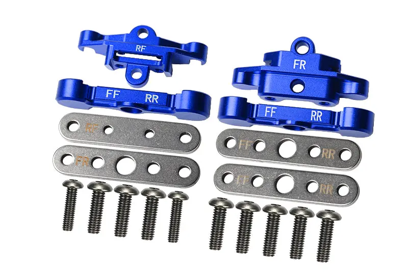 Aluminum Front + Rear Lower Arm Tie Bar Mount For Traxxas 1:10 4Wd Maxx 89076-4 / 4Wd Maxx With Widemaxx 89086-4 / 1:8 4Wd Maxx Slash 6S 102076-4 Upgrades - Blue 1