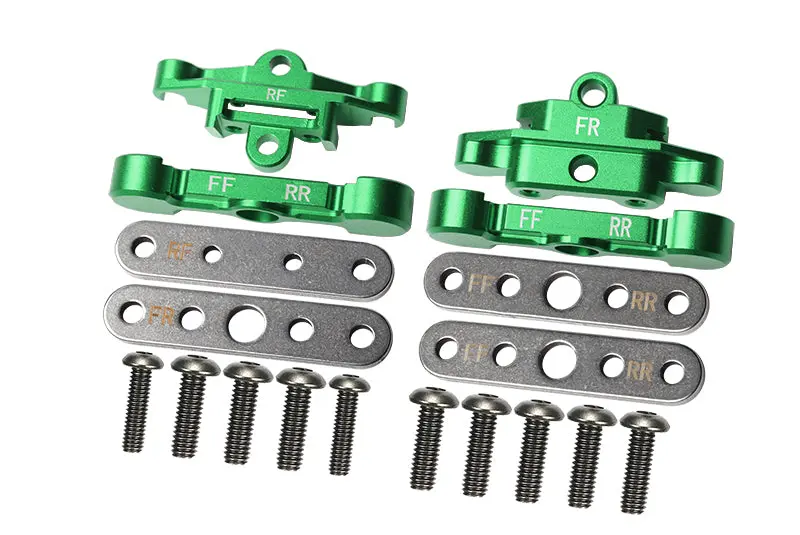 Aluminum Front + Rear Lower Arm Tie Bar Mount For Traxxas 1:10 4Wd Maxx 89076-4 / 4Wd Maxx With Widemaxx 89086-4 / 1:8 4Wd Maxx Slash 6S 102076-4 Upgrades - Green 1