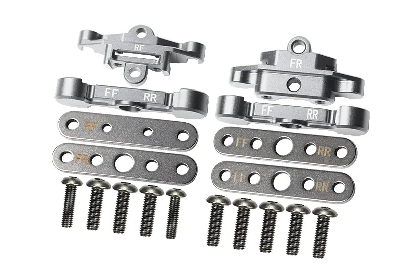 Aluminum Front + Rear Lower Arm Tie Bar Mount For Traxxas 1:10 4Wd Maxx 89076-4 / 4Wd Maxx With Widemaxx 89086-4 / 1:8 4Wd Maxx Slash 6S 102076-4 Upgrades - Silver 1
