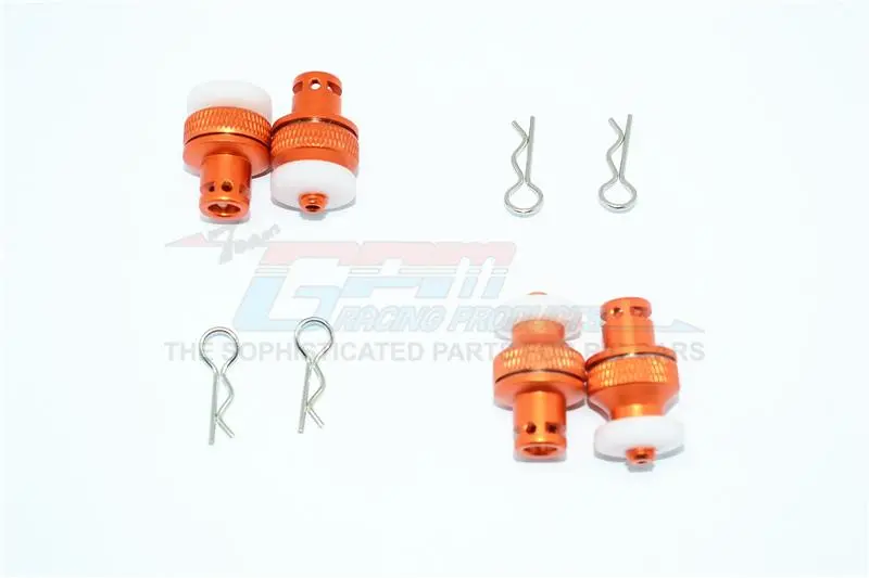 Aluminum Front & Rear Magnetic Body Mount For Traxxas Trx-4 Tactical Unit Body - 4Pc Set Orange 1