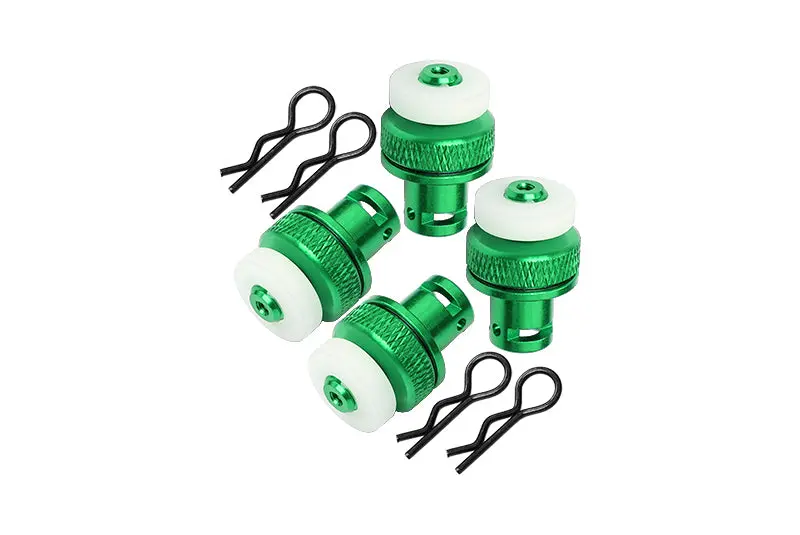 Aluminum Front & Rear Magnetic Body Posts For Arrma 1:10 Granite 4X4 / Big Rock Crew Cab 4X4 3S / Big Rock 4X4 V3 3S - 4Pc Set Green 1