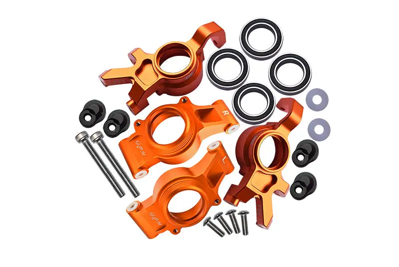 Aluminum Front & Rear Oversized Knuckle Arms For 1:5 Traxxas X Maxx 4X4 (For X Maxx 6S / 8S) - 20Pc Set Orange 1