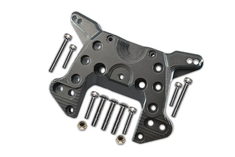 Aluminum Front Shock Mount For Arrma 1:5 Kraton 8S Blx / Outcast 8S Blx / Kraton Exb Roller - 1 Set Gray Silver 1