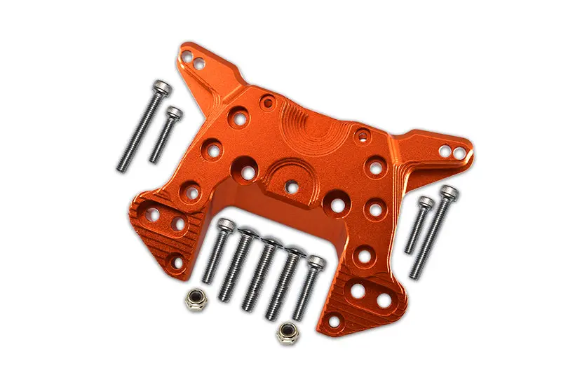 Aluminum Front Shock Mount For Arrma 1:5 Kraton 8S Blx / Outcast 8S Blx / Kraton Exb Roller - 1 Set Orange 1