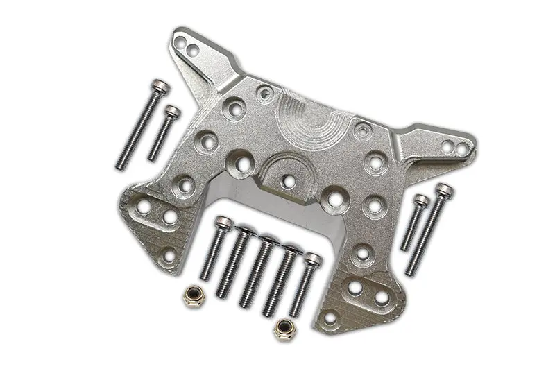 Aluminum Front Shock Mount For Arrma 1:5 Kraton 8S Blx / Outcast 8S Blx / Kraton Exb Roller - 1 Set Silver 1