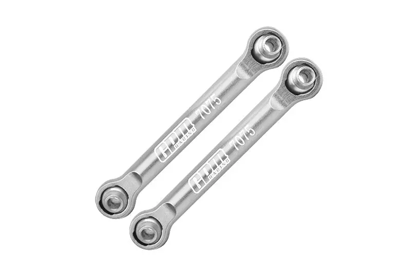 Aluminum Front Steering Links For Arrma 1/18 Granite Grom Mega 380 Brushed 4X4 Monster Truck Ara2102 - Silver 1