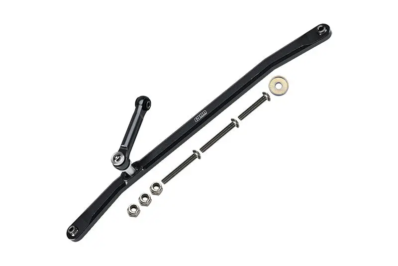 Aluminum Front Steering Tie Rods For Losi 1:8 Lmt 4Wd Solid Axle Monster Truck Los04022 /  Lmt Mega Truck Los04024 / Lmt Grave Digger / Son-Uva Digger Los04021 / Tlr Tuned Lmt Kit Los04027 - Black 1