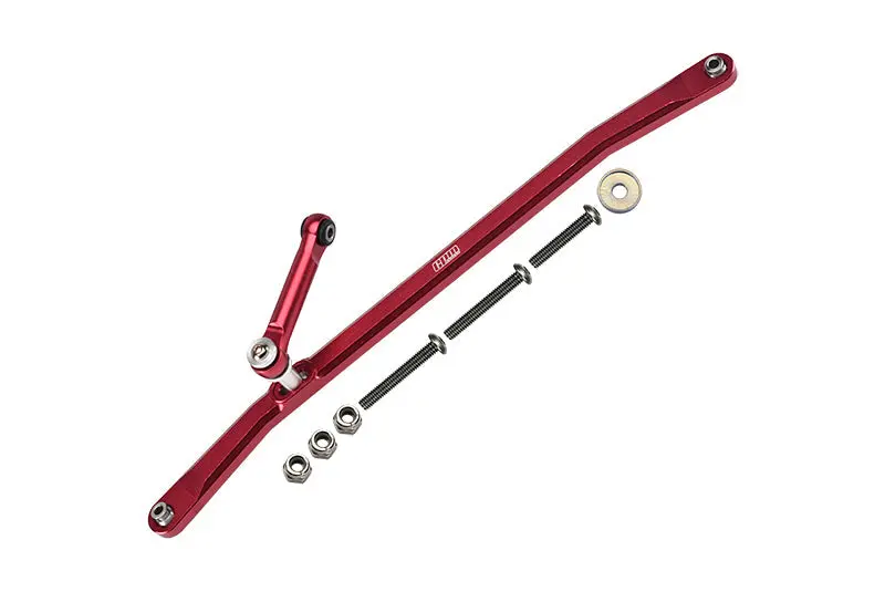 Aluminum Front Steering Tie Rods For Losi 1:8 Lmt 4Wd Solid Axle Monster Truck Los04022 /  Lmt Mega Truck Los04024 / Lmt Grave Digger / Son-Uva Digger Los04021 / Tlr Tuned Lmt Kit Los04027 - Red 1