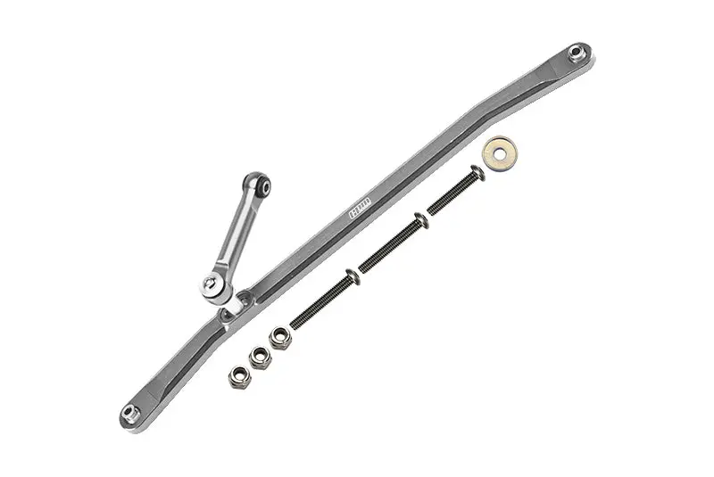 Aluminum Front Steering Tie Rods For Losi 1:8 Lmt 4Wd Solid Axle Monster Truck Los04022 /  Lmt Mega Truck Los04024 / Lmt Grave Digger / Son-Uva Digger Los04021 / Tlr Tuned Lmt Kit Los04027 - Silver 1