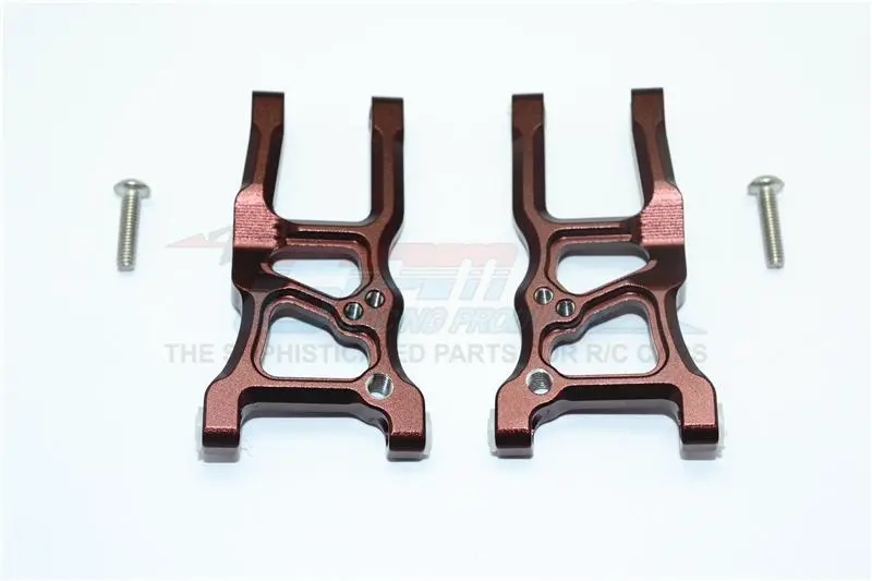 Aluminum Front Suspension Arms For 1/10 Traxxas Ford Gt 4-Tec 2.0 83056-4 / 4-Tec 3.0 93054-4 - 1Pr Set Brown 1
