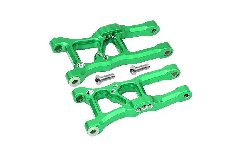 Aluminum Front Suspension Arms For 1/10 Traxxas Ford Gt 4-Tec 2.0 83056-4 / 4-Tec 3.0 93054-4 - 1Pr Set Green 1