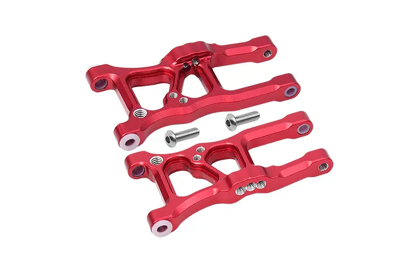Aluminum Front Suspension Arms For 1/10 Traxxas Ford Gt 4-Tec 2.0 83056-4 / 4-Tec 3.0 93054-4 - 1Pr Set Red 1