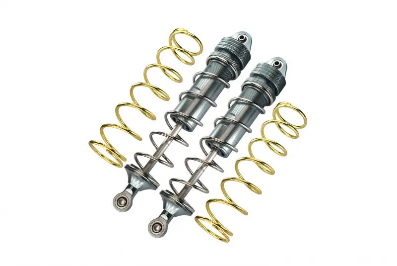 Aluminum Front Thickened Spring Dampers 177Mm For Arrma 1:5 Kraton 8S Blx-Ara110002 / Kraton Exb Roller-Ara5208 - 2Pc Set Gray Silver 1
