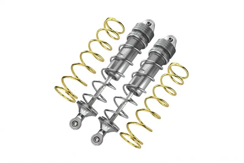 Aluminum Front Thickened Spring Dampers 177Mm For Arrma 1:5 Kraton 8S Blx-Ara110002 / Kraton Exb Roller-Ara5208 - 2Pc Set Silver 1