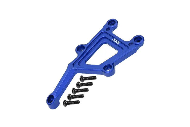 Aluminum Front Top Plate For 1/10 Traxxas Ford Gt 4-Tec 2.0 83056-4 / 4-Tec 3.0 93054-4 - 6Pc Set Blue 1