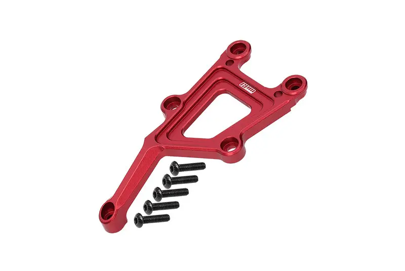 Aluminum Front Top Plate For 1/10 Traxxas Ford Gt 4-Tec 2.0 83056-4 / 4-Tec 3.0 93054-4 - 6Pc Set Red 1