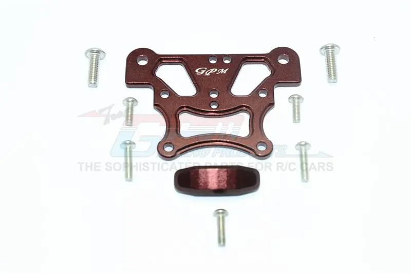 Aluminum Front Top Plate For Arrma 1:8 Kraton 6S / Outcast 6S / Notorious 6S / Typhon 6S / Talion 6S / Kraton 6S V5 / Notorious 6S V5 / 1:10 Senton 6S Upgrades - 1 Set Brown 1