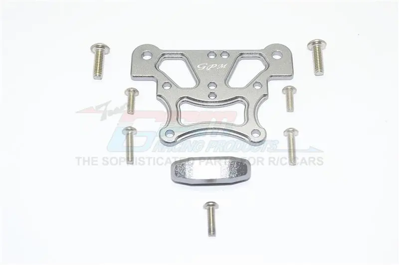 Aluminum Front Top Plate For Arrma 1:8 Kraton 6S / Outcast 6S / Notorious 6S / Typhon 6S / Talion 6S / Kraton 6S V5 / Notorious 6S V5 / 1:10 Senton 6S Upgrades - 1 Set Gray Silver 1