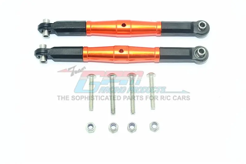 Aluminum Front Turnbuckle For Steering For Losi 1:6 4Wd Super Baja Rey Los05013 / Super Baja Rey 2.0 Los05021 Upgrades - Orange 1