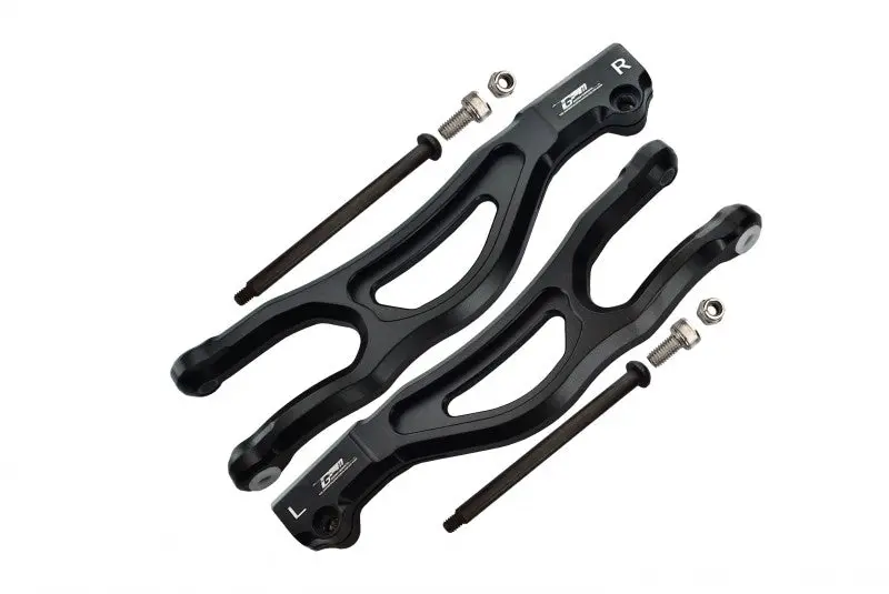 Aluminum Front Upper Arms For Arrma 1:5 Kraton 8S Blx / Outcast 8S Blx / Kraton Exb Roller - 2Pc Set Black 1