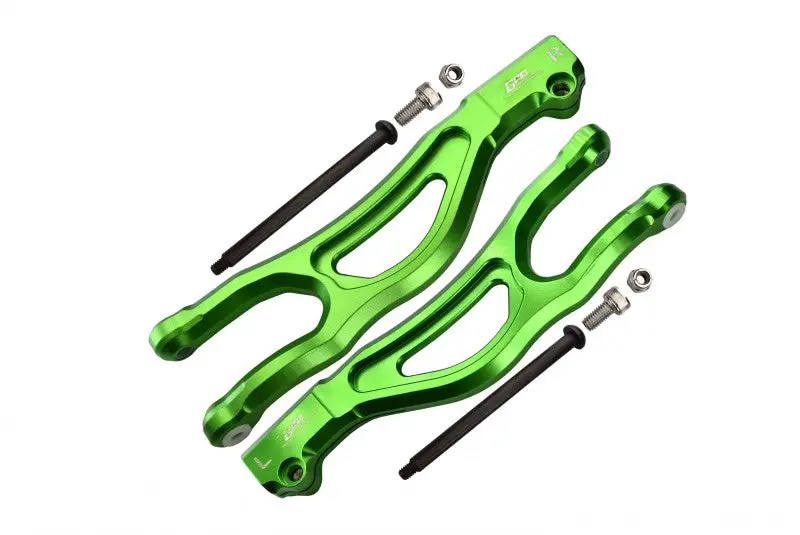 Aluminum Front Upper Arms For Arrma 1:5 Kraton 8S Blx / Outcast 8S Blx / Kraton Exb Roller - 2Pc Set Green 1
