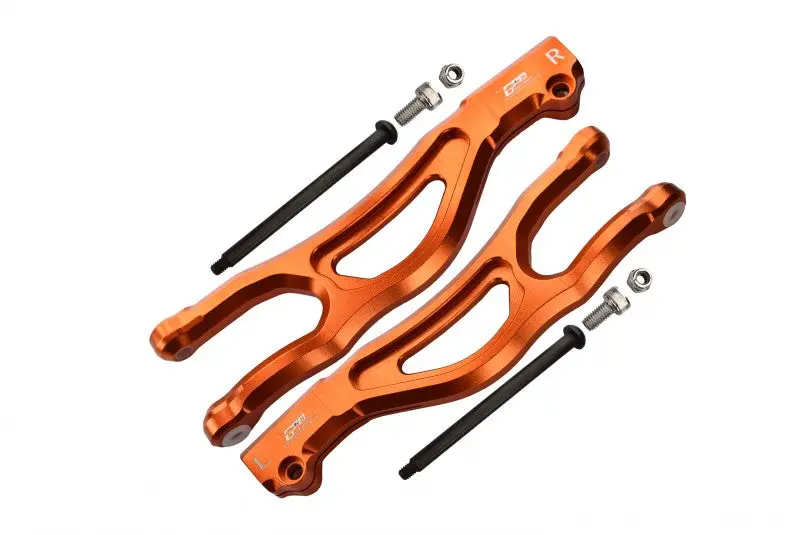 Aluminum Front Upper Arms For Arrma 1:5 Kraton 8S Blx / Outcast 8S Blx / Kraton Exb Roller - 2Pc Set Orange 1