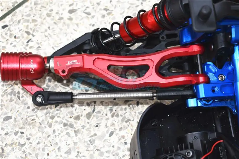 Aluminum Front Upper Arms For Arrma 1:5 Kraton 8S Blx / Outcast 8S Blx / Kraton Exb Roller - 2Pc Set Silver 2