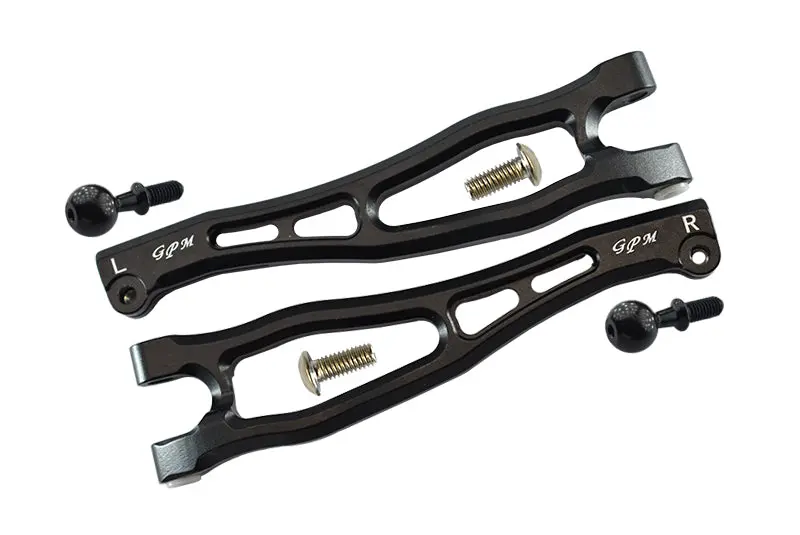 Aluminum Front Upper Arms For Arrma 1:8 Kraton 6S / Outcast 6S / Notorious 6S / Kraton 6S V5 / Notorious 6S V5 Upgrades - Black 1