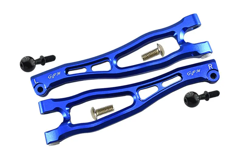 Aluminum Front Upper Arms For Arrma 1:8 Kraton 6S / Outcast 6S / Notorious 6S / Kraton 6S V5 / Notorious 6S V5 Upgrades - Blue 1
