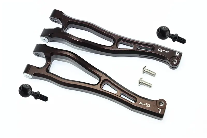 Aluminum Front Upper Arms For Arrma 1:8 Kraton 6S / Outcast 6S / Notorious 6S / Kraton 6S V5 / Notorious 6S V5 Upgrades - Brown 1