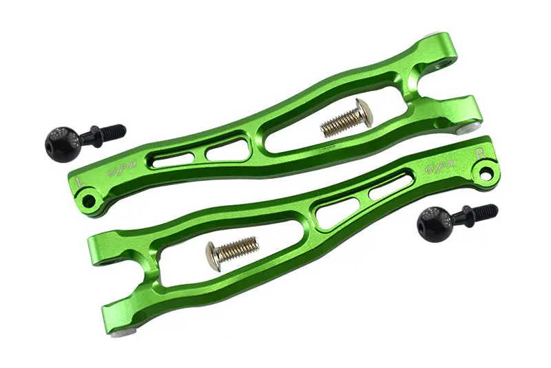 Aluminum Front Upper Arms For Arrma 1:8 Kraton 6S / Outcast 6S / Notorious 6S / Kraton 6S V5 / Notorious 6S V5 Upgrades - Green 1