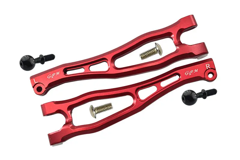 Aluminum Front Upper Arms For Arrma 1:8 Kraton 6S / Outcast 6S / Notorious 6S / Kraton 6S V5 / Notorious 6S V5 Upgrades - Red 1
